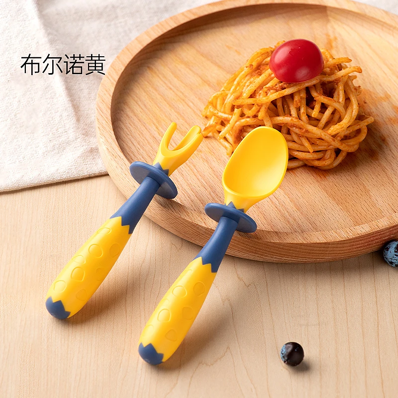 【福袋】bebetour比比兔宝宝儿童弯弯叉勺餐具神器软勺吃饭