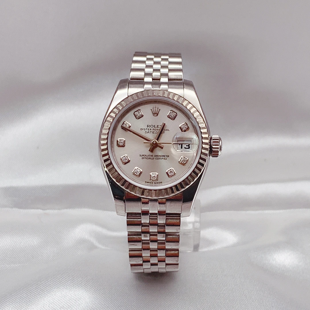 95新 Rolex/劳力士 日志型/自动机械女士腕表/镶钻/26mm表径