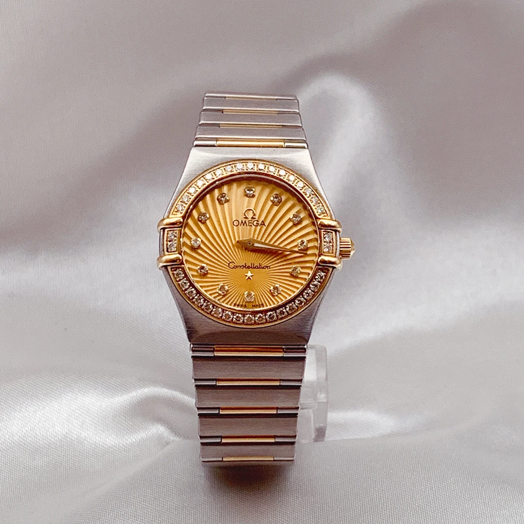 95新 Omega/欧米茄 正品星座系列石英机芯女表25mm名表奢表