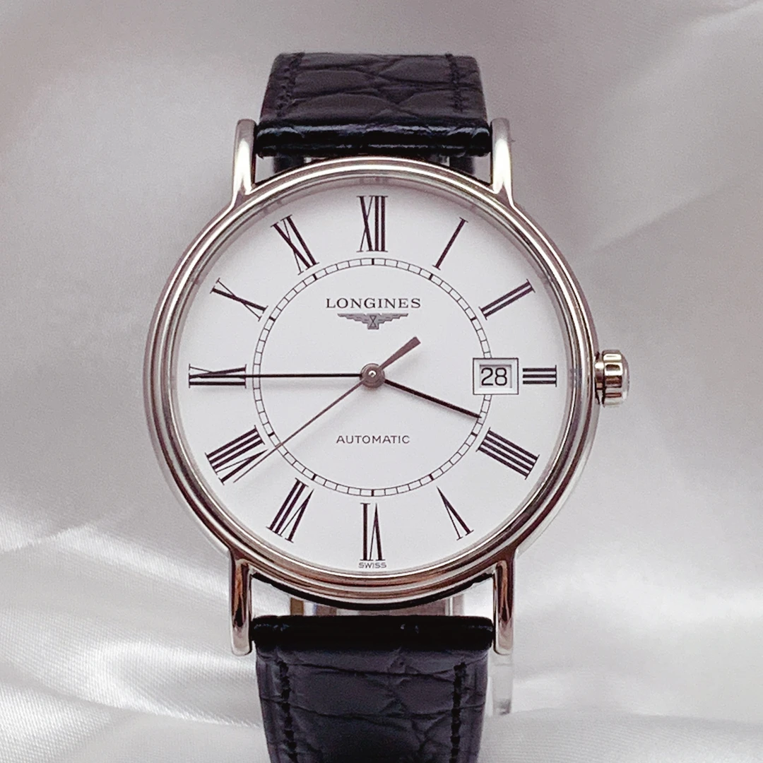 95新 Longines/浪琴 瑰丽系列/白盘罗马刻/38.5mm自动机械男表