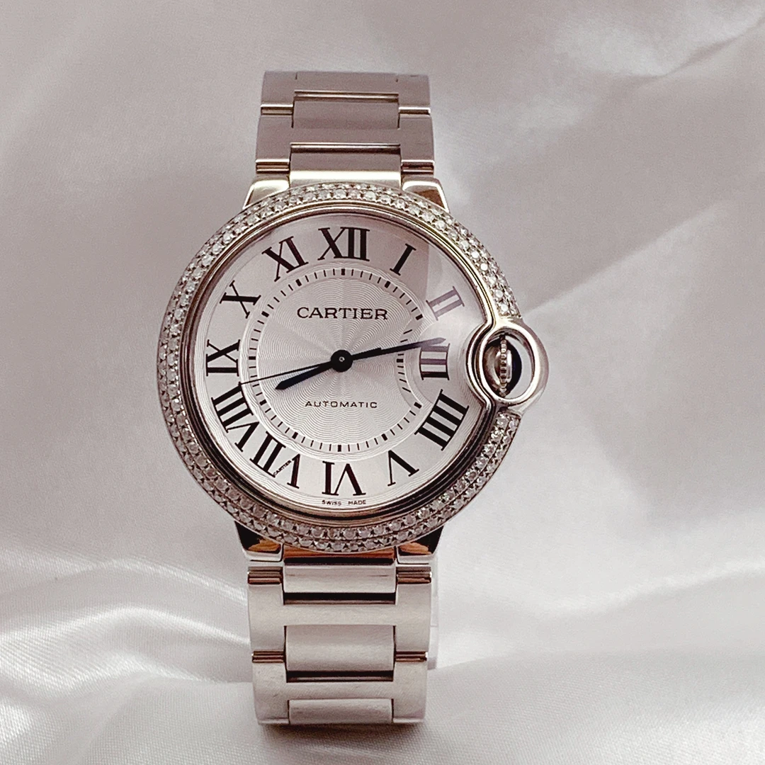 95新 Cartier/卡地亚 蓝气球系列/白盘后钻/36mm表径自动机械女表