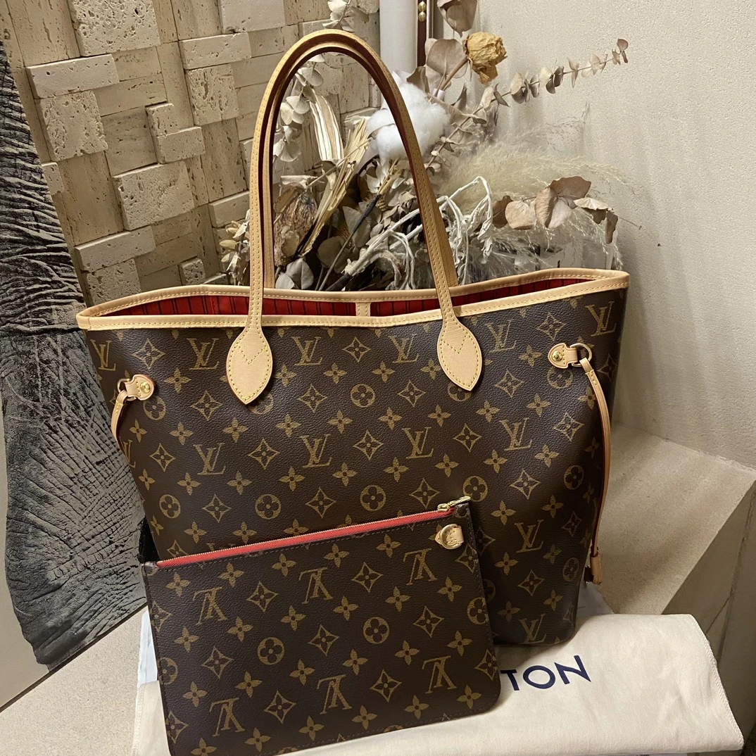 99新 LouisVuitton/路易威登  nvf 中号老花购物袋 芯片