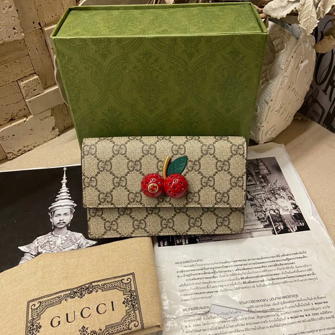 全新未使用 GUCCI/古驰 樱桃woc