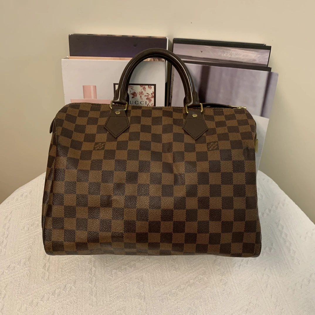 95新 LouisVuitton/路易威登 speedy 30棋盘格手提包