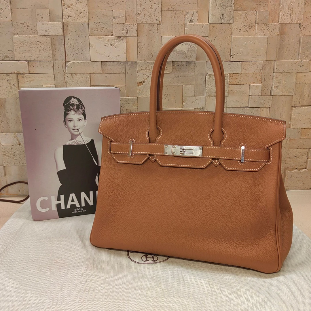 99新 Hermes/爱马仕 爱马仕 bk 30金棕