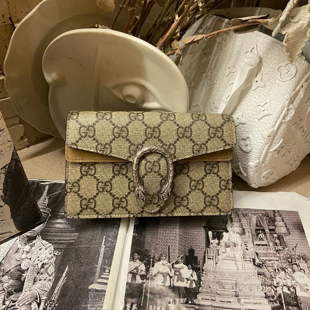 95新 GUCCI/古驰 酒神 驼色mini