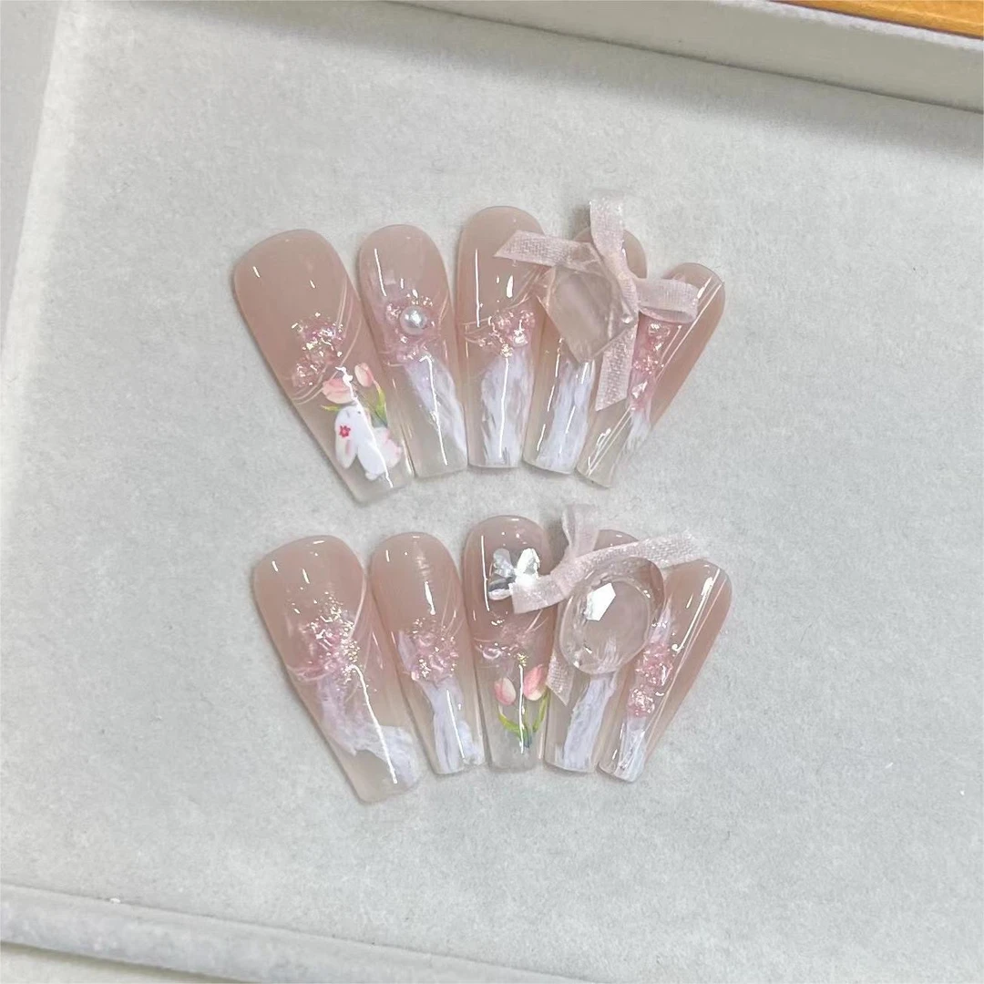 【郁金香小兔】芋圆手工穿戴甲