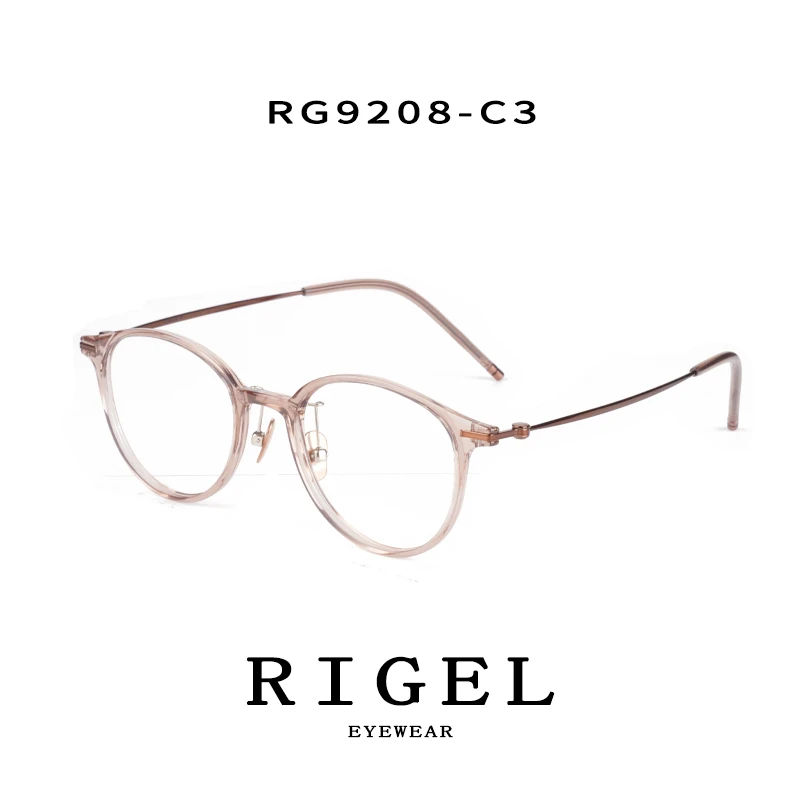 RG&RIGEL小圆框眼镜近视镜高度数超轻防蓝光百搭钛架可配镜防辐射