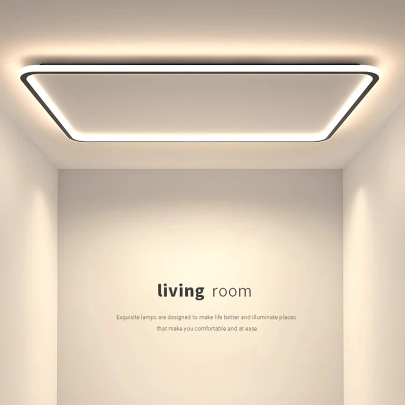客厅灯简约现代大气led吸顶灯超薄长方形智能主灯北欧风卧室灯具