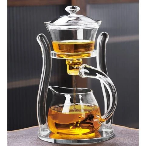 海洋之心玻璃自动茶具套装懒人泡茶器宫灯半全自动磁吸奢华高硼硅