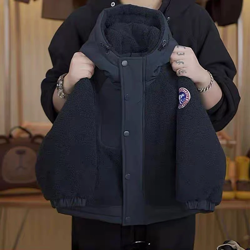 童装男女童冬季棉服外套2024新款洋气毛毛衣儿童连帽加厚保暖棉衣