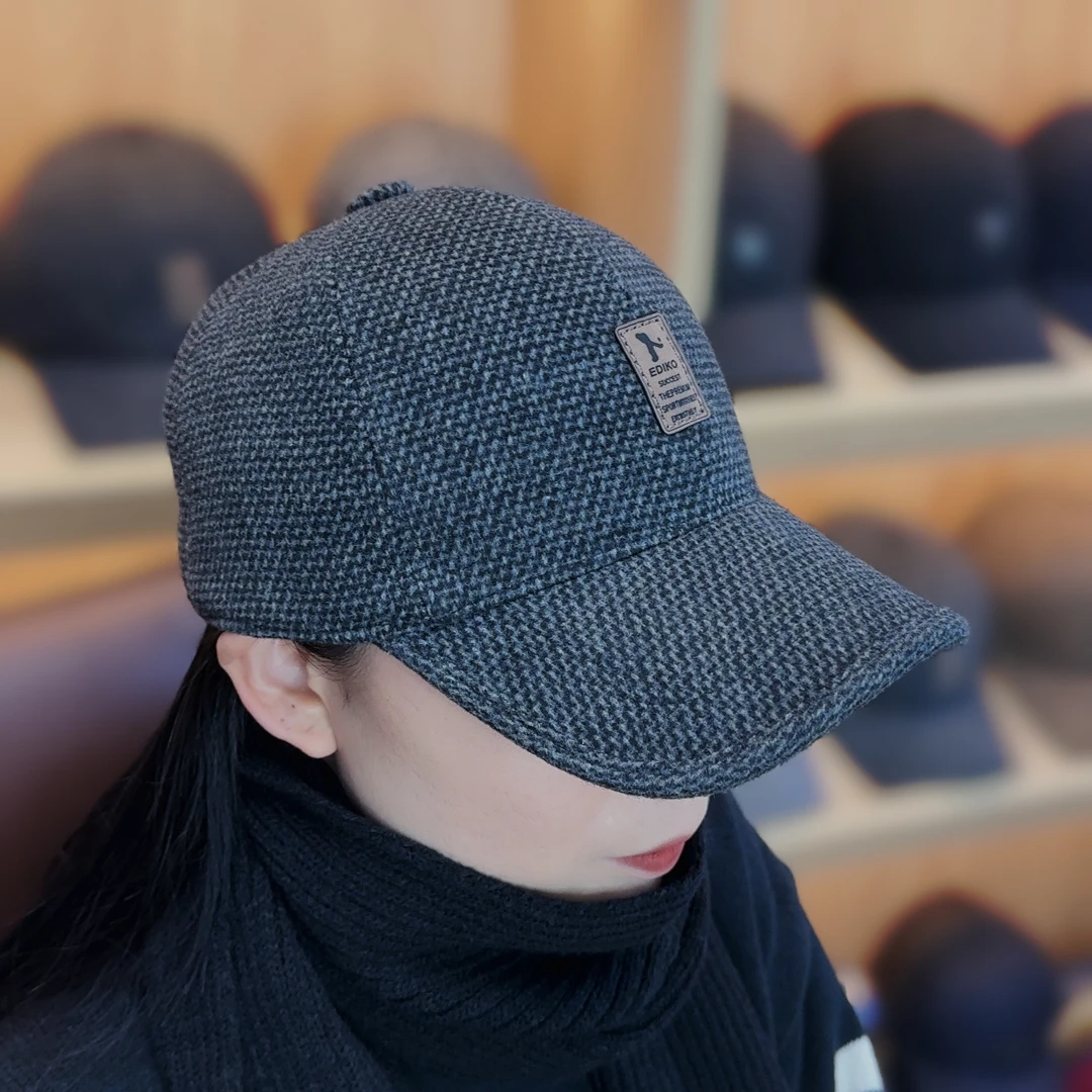 冬季帽子防寒保暖加绒加厚防风护耳帽休闲时尚男女中老年帽棒球帽