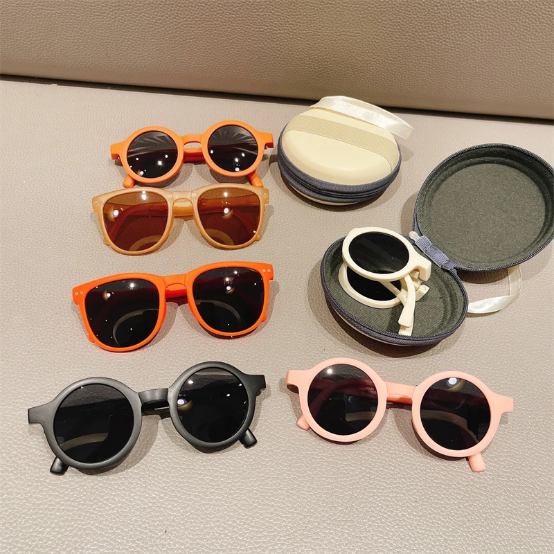 A140儿童墨镜折叠太阳镜女童夏季防紫外线女童眼镜宝宝遮阳镜潮童