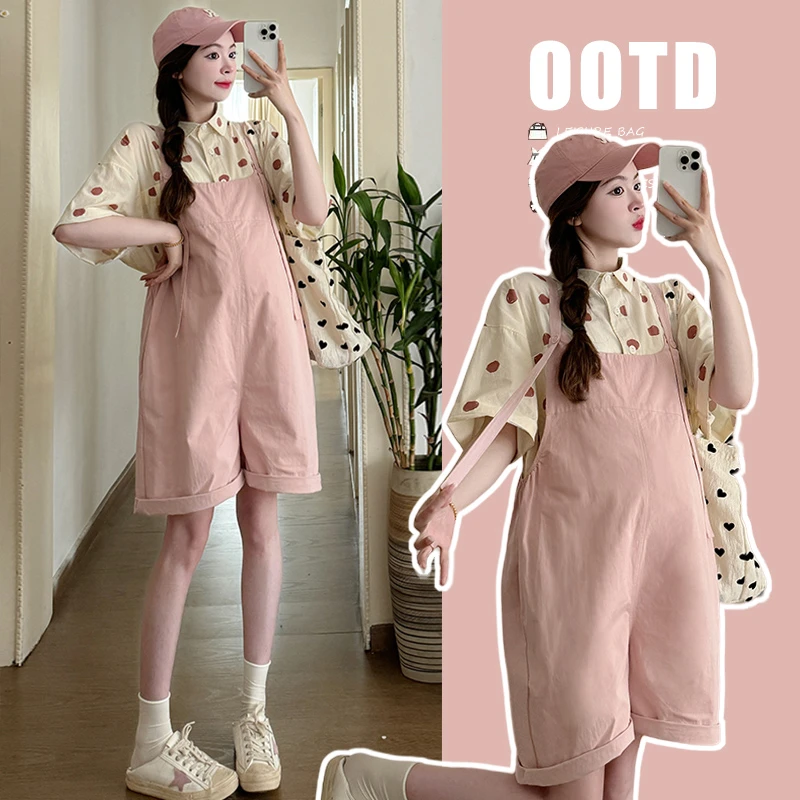 2024孕妇装夏款新款休闲背带裤时尚洋气时髦裤子春夏季