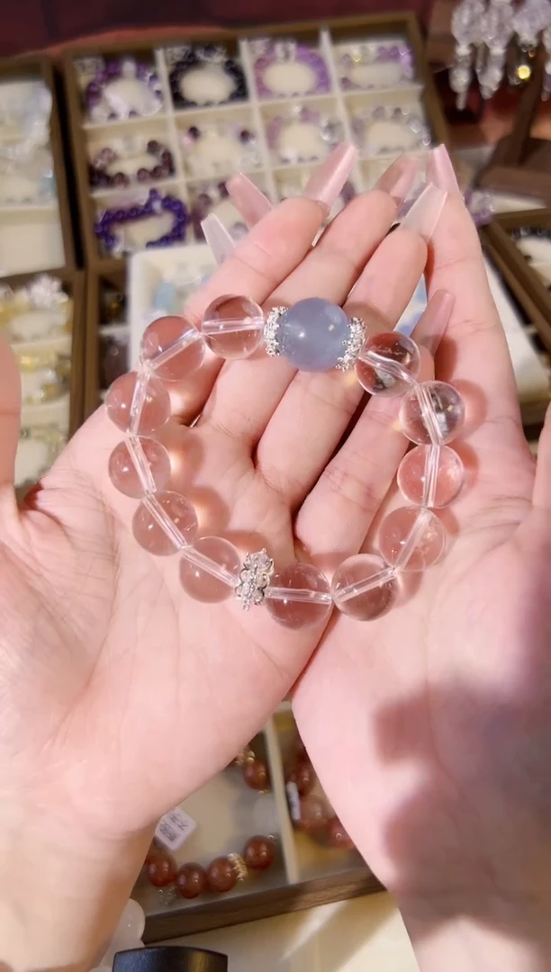 【闪购商品】水晶手串合金福福轻奢设计天然水晶