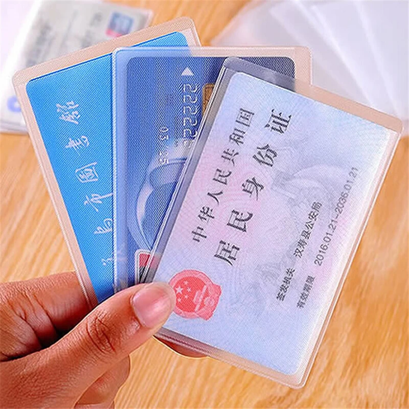 身份证套防磁银行卡套卡透明布纹包防盗刷饭卡防水卡片包保护套
