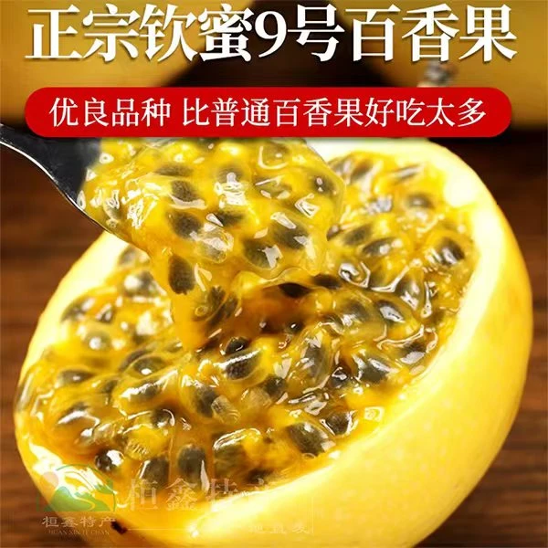 新鲜钦蜜9号黄金百香果五斤大果九省包邮