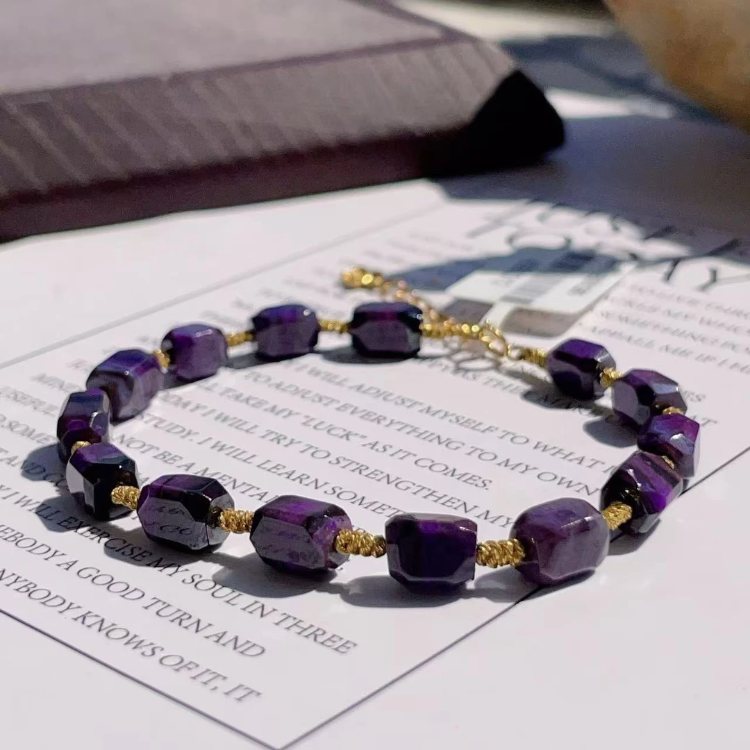 舒俱来夹层皇家紫手链18k/16cm/4*7mm/AZB2012