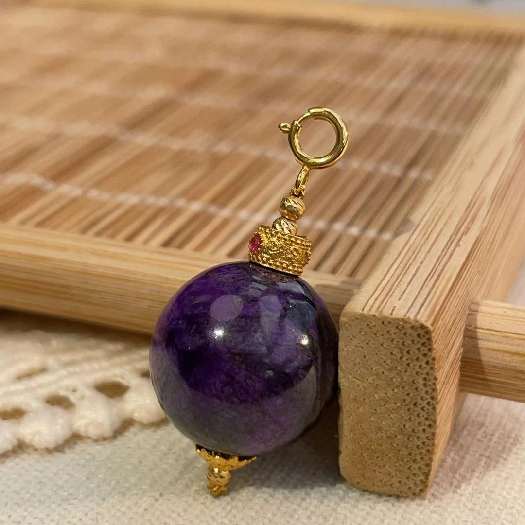 舒俱来12mm圆珠18K挂件气质AZB1098