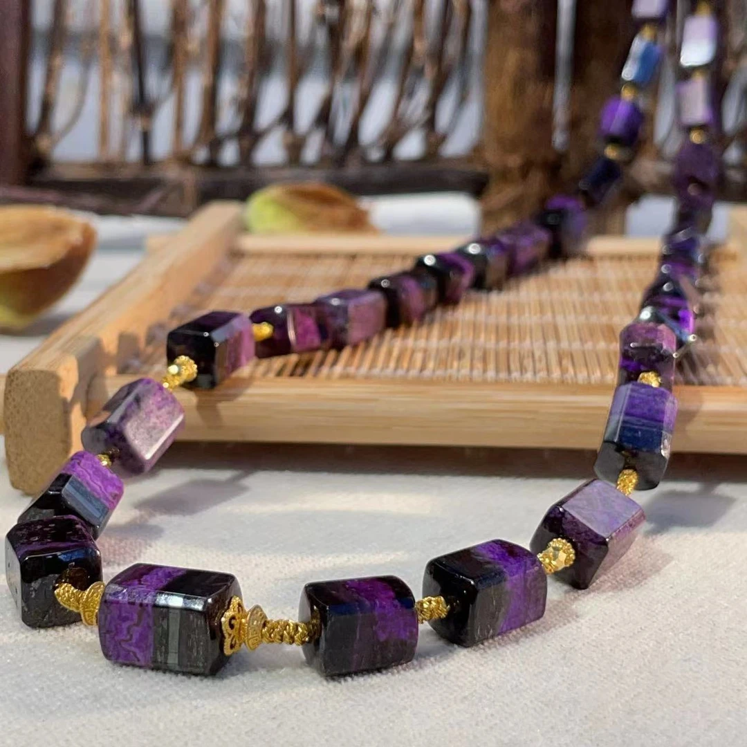 舒俱来50cm紫色夹层红丝绒18k项链AZB1054/AZB3101【编码多样性】