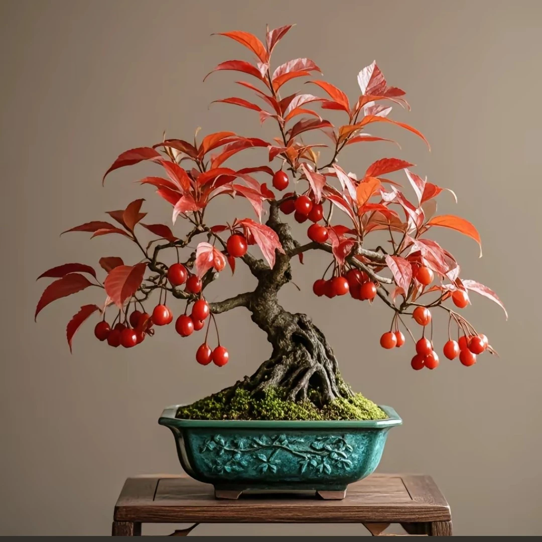 吉祥果枫树紫藤海棠等盆景客厅书房桌面庭院乔迁礼物盆景