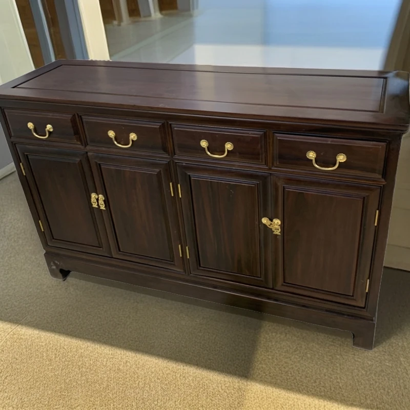 餐边柜玄关隔断玄关古典客厅新中式门厅雕花置物餐厅家用