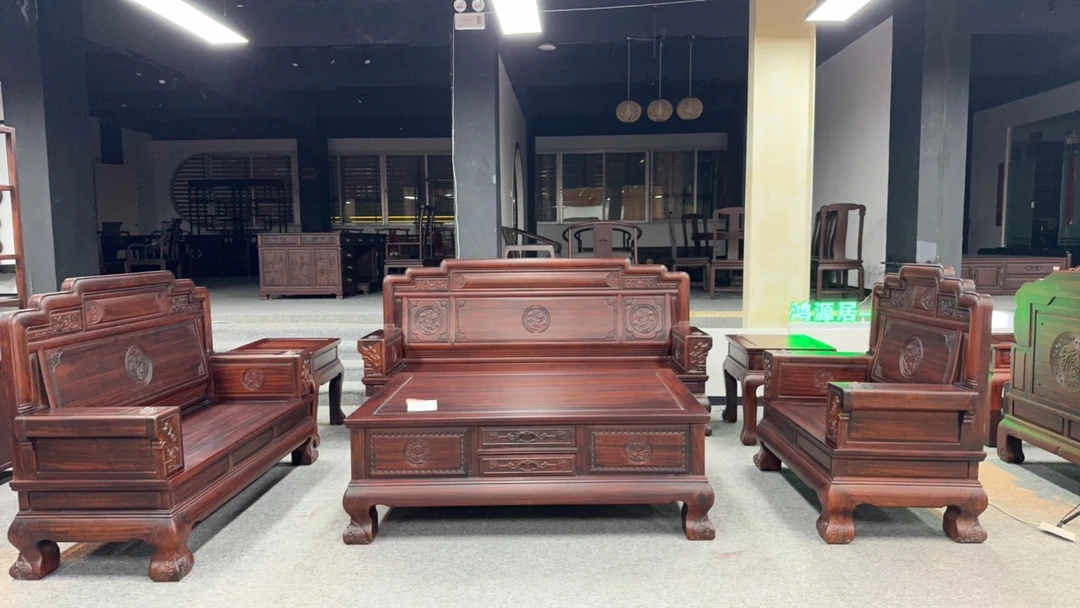 富丽国色123客上沙发古典客厅成套雕花沙发木质家用