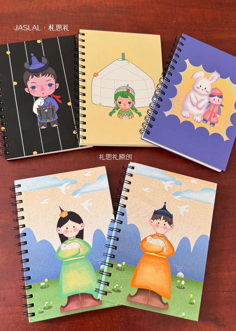札思礼｜原创插画A5笔记本（80张）手账本可爱绘画卡通