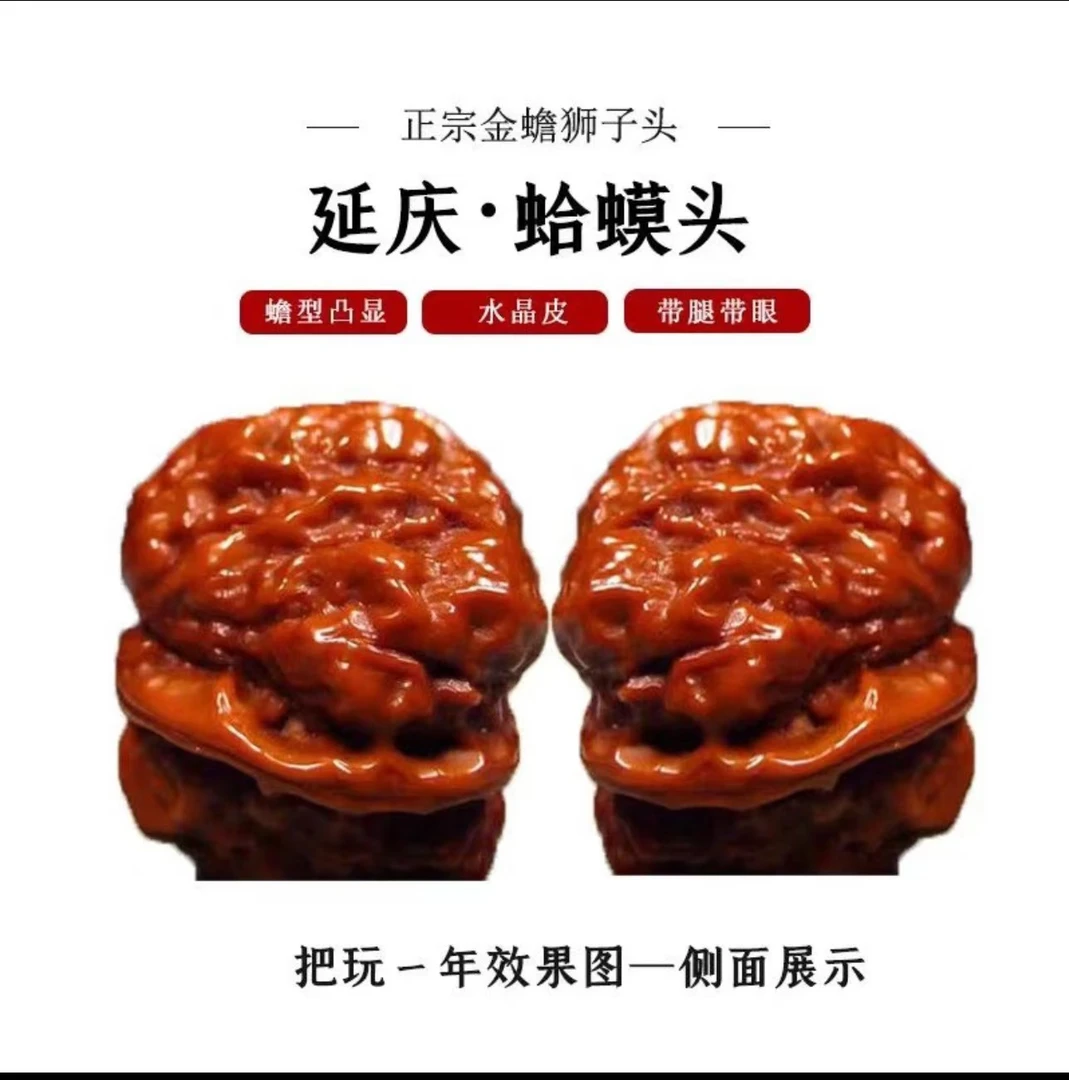 精品32尺延庆蛤蟆头文玩核桃肌肉蛙开背瞪眼把玩可随机可自选发货