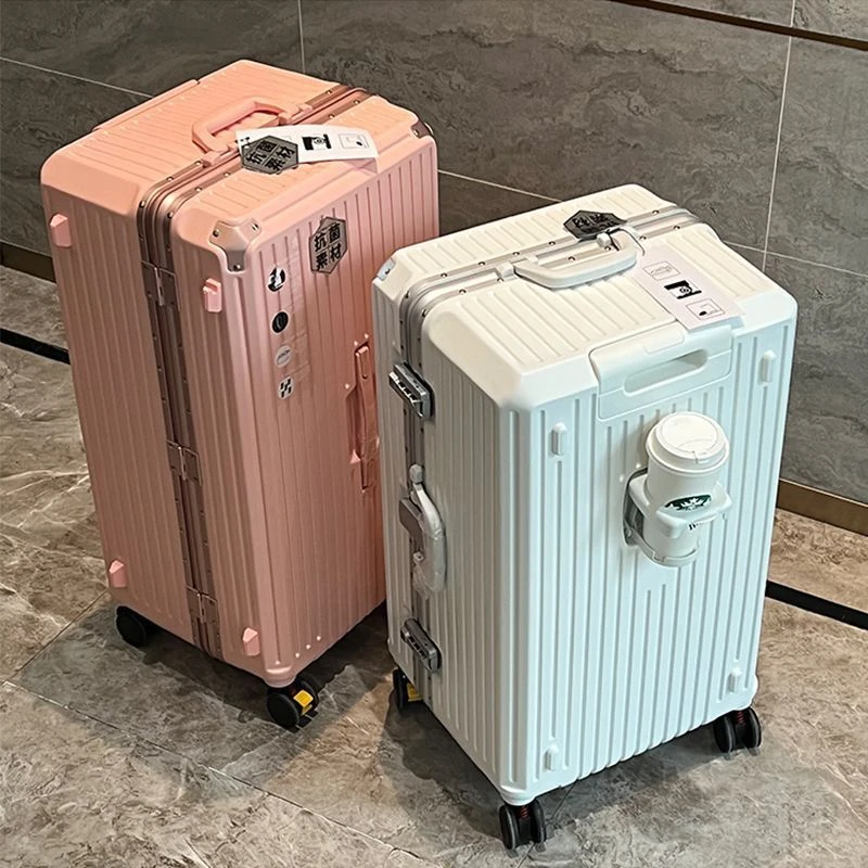旅行箱密码箱子旅行行李箱网红白色休闲百搭加厚ins轻便冬季肩包