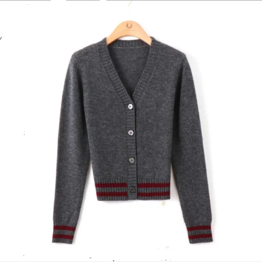 2024秋冬潮流新款气质针织衫百搭上衣女纯色外搭上衣女