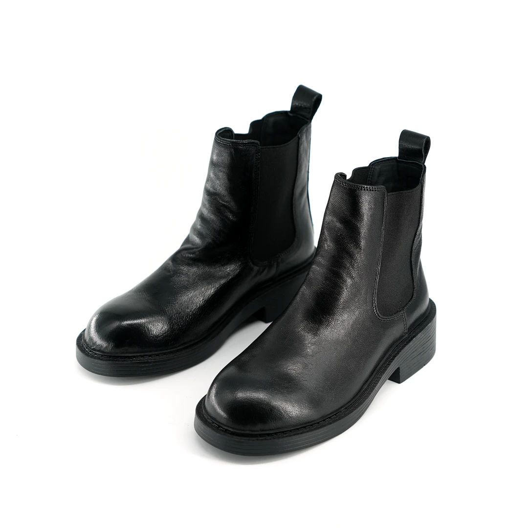 【小刚懂鞋】2024百搭通勤真皮切尔西女靴秋冬新款短靴软好穿7633-3