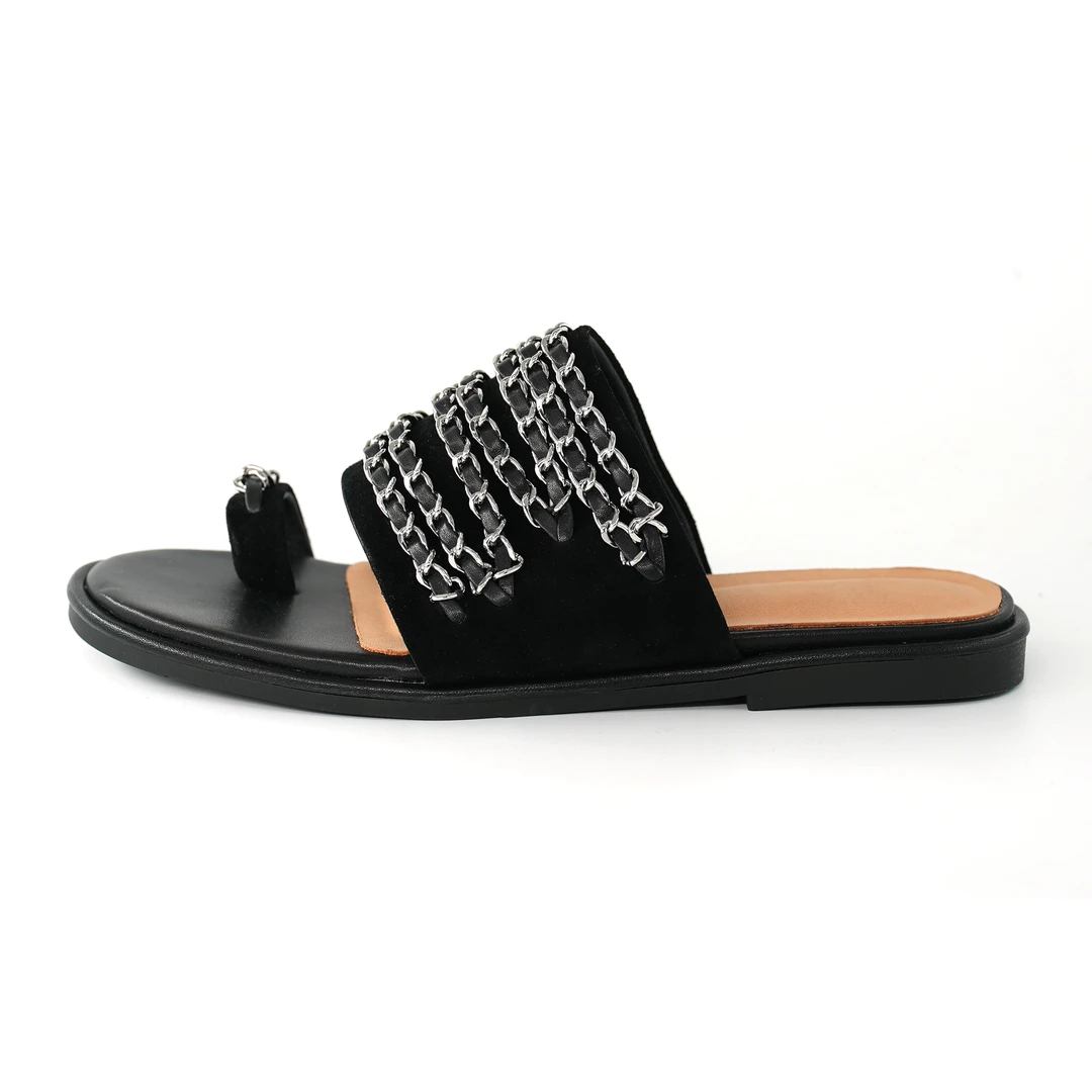 【小刚懂鞋】气质小香风平底凉拖鞋女夏外穿沙滩拖鞋女高级感 D1885