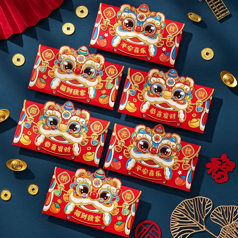 蛇年卡通红包袋利是封新年新款过年春节2025儿童压岁钱包个性创意