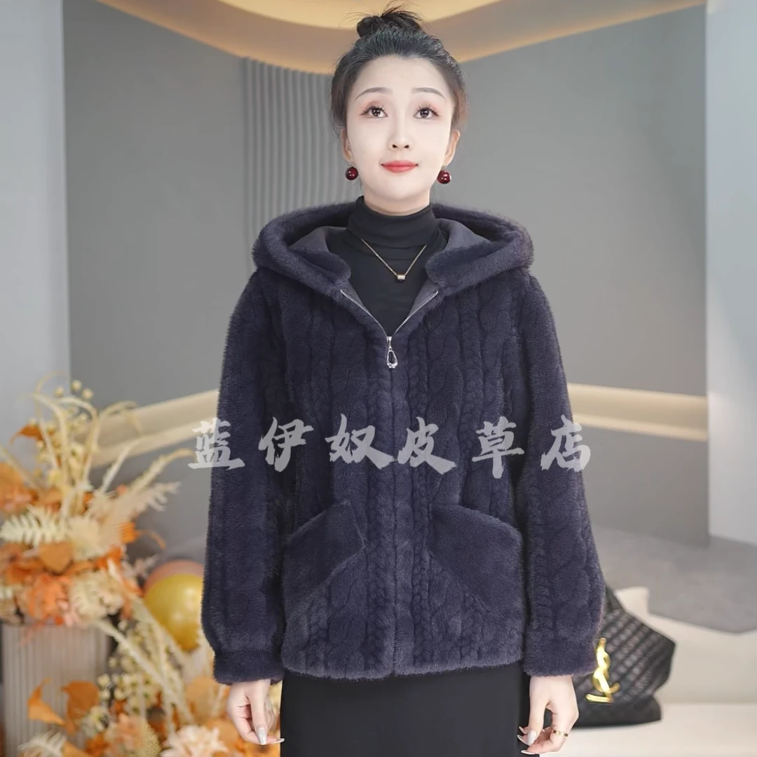 2024新款850北极貂春季新款洋气女贵气时尚外气质外套