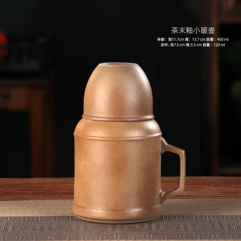 友名陶瓷 复古汝窑陶瓷茶沫釉小暖壶创意焖茶壶-4037