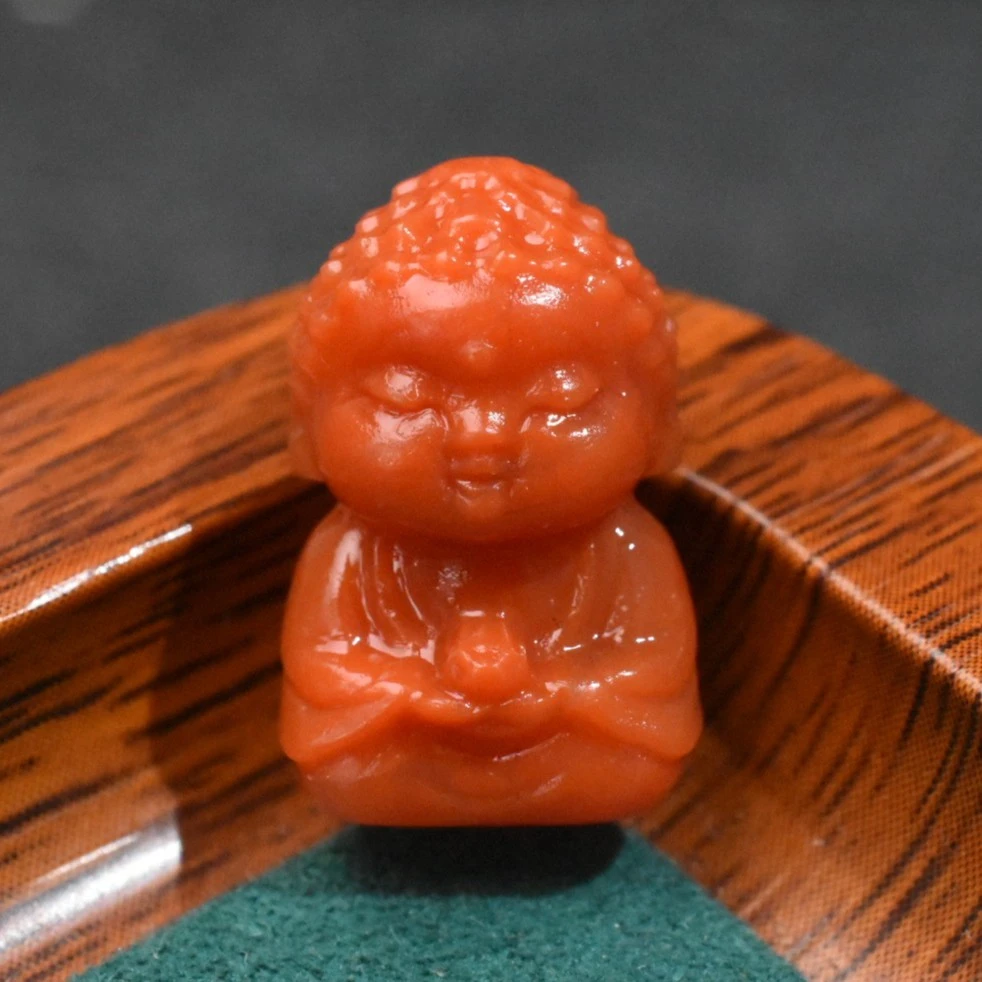 【一九珠宝】卡16mm南红瓦西宝宝佛     YJ1358-1