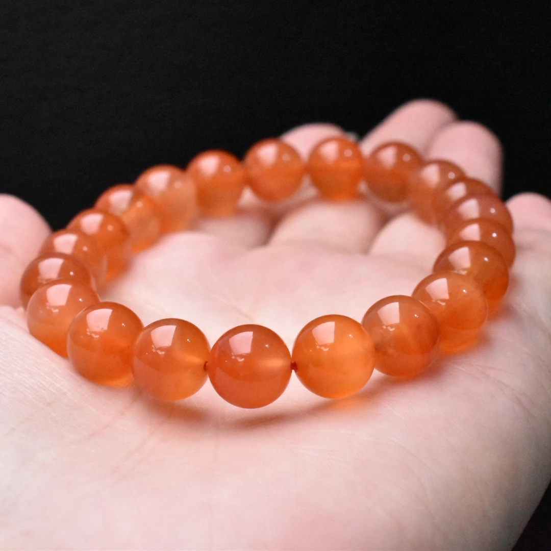 【一九珠宝】卡8mm南红保山冰红手串    YJ9191-1