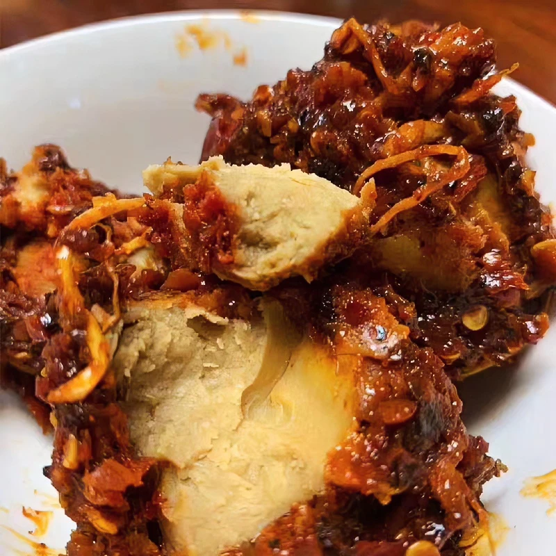 【腌豆腐】成熟特产绿春农家腌菜食用香辣味500g一瓶装韭菜根腌豆腐