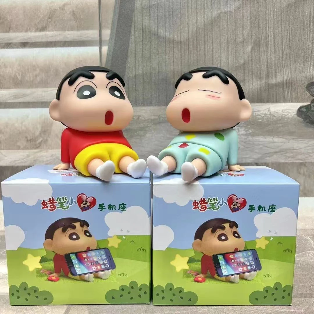 【曲奇】蜡笔小新懒人手机支架手机座动漫手办桌面摆件潮玩模型