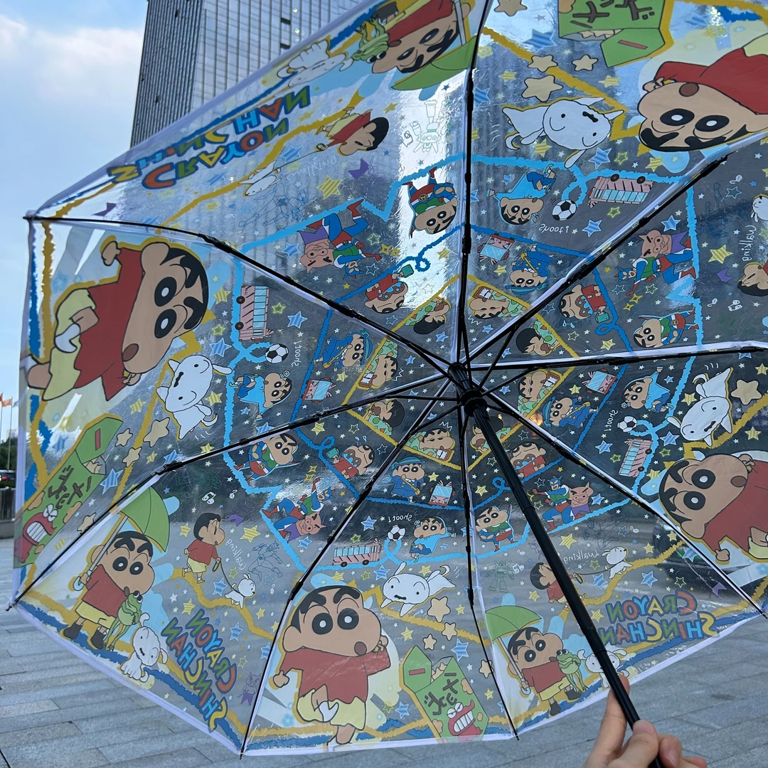 【曲奇】蜡笔小新透明雨伞个性防雨直播拍车摄影周边设备辅助道具