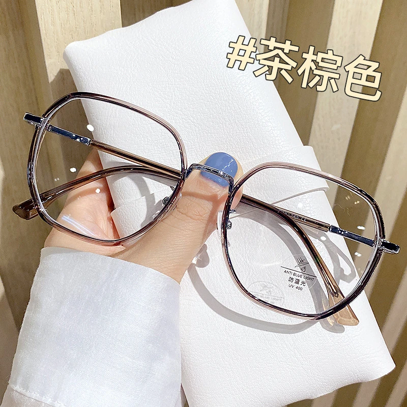 超轻透明近视眼镜框女显脸小素颜眼睛框架彩边闪亮多