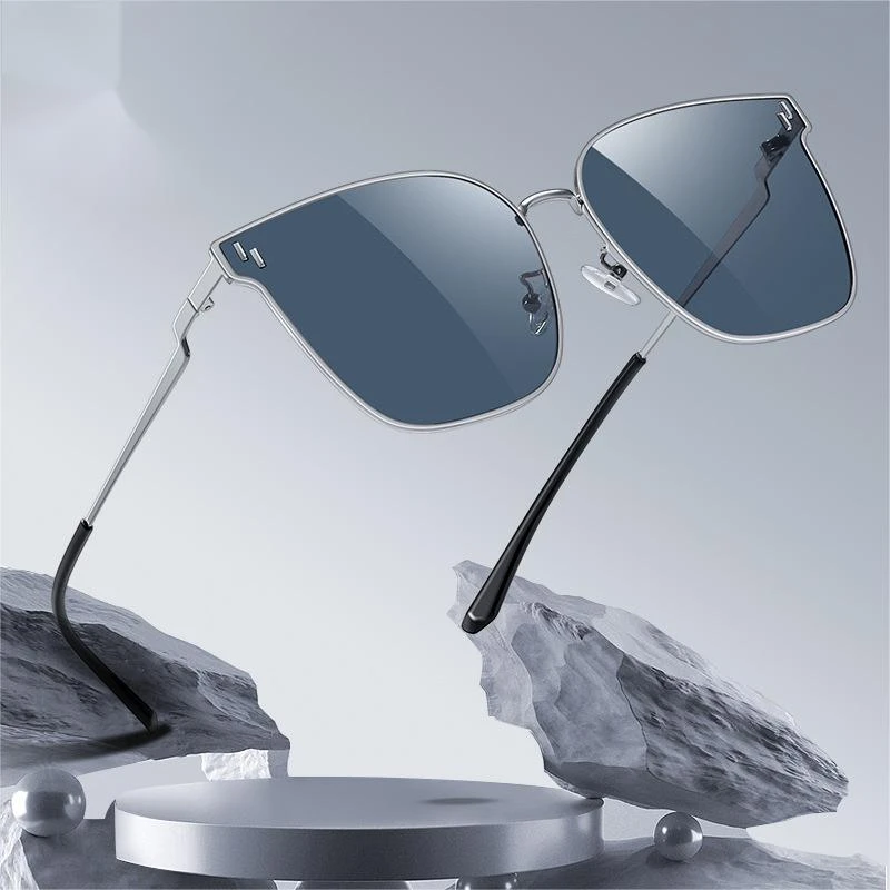 爆款大框太阳镜时尚轻奢高级感墨镜街拍素颜眼镜男女通用