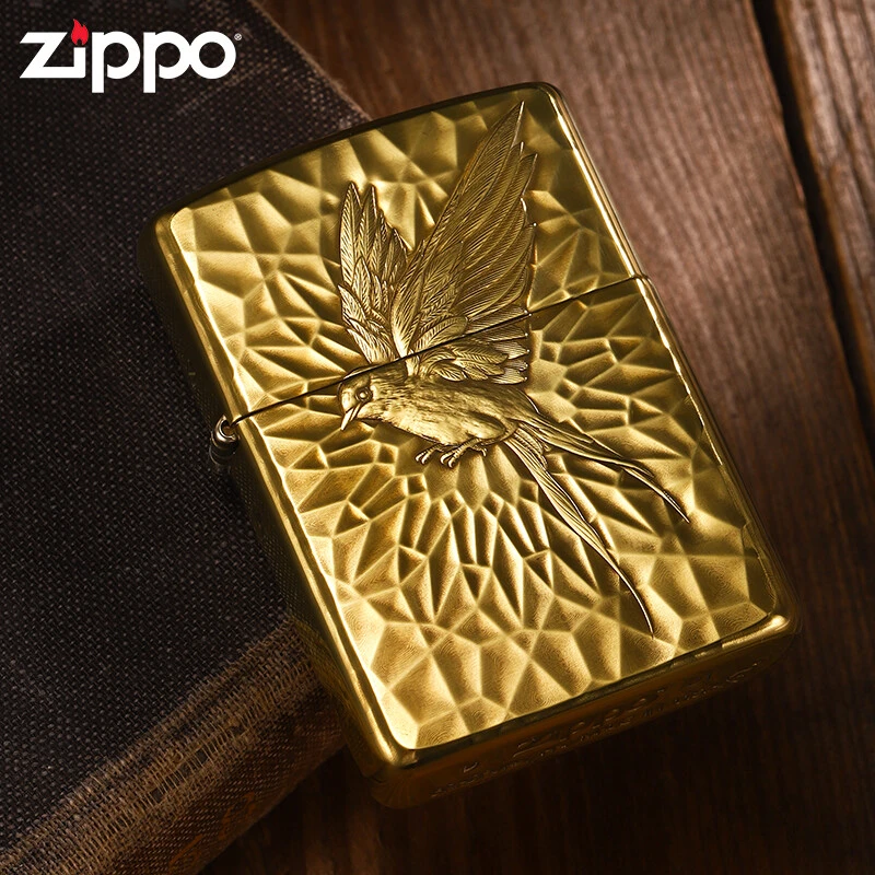 zippo打火机【万花筒燕子】盔甲浮雕原版DYJ1H1X1