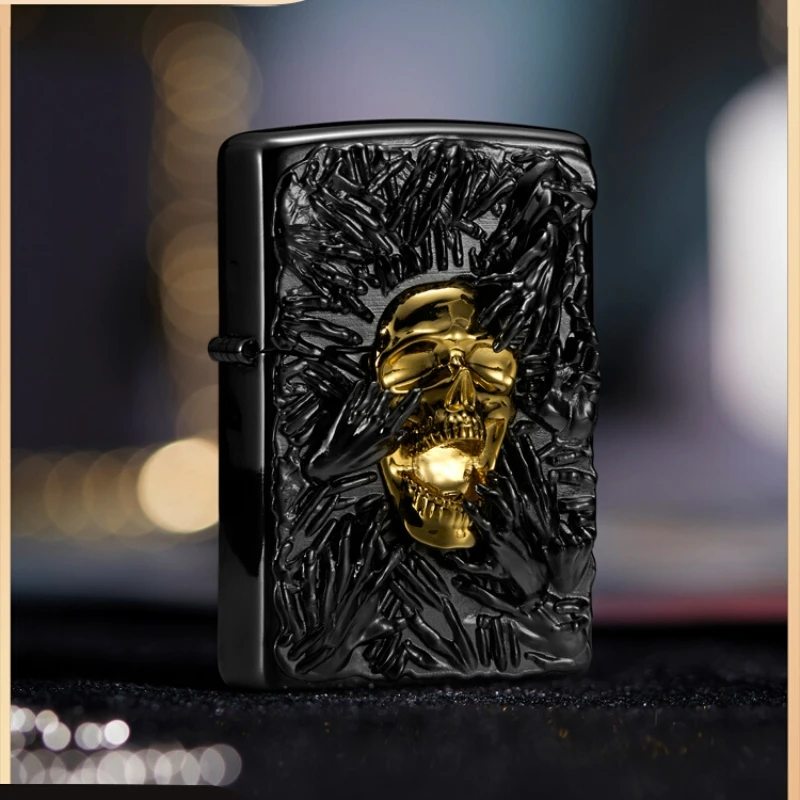 ZIPPO正品打火机太仓金色灵魂套装防风原装个性收藏