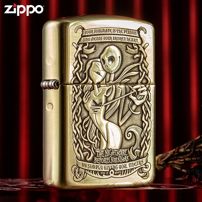 ZIPPO正版打火机盔甲浮雕灵魂伴侣正品精送礼收藏生日DY9912FD