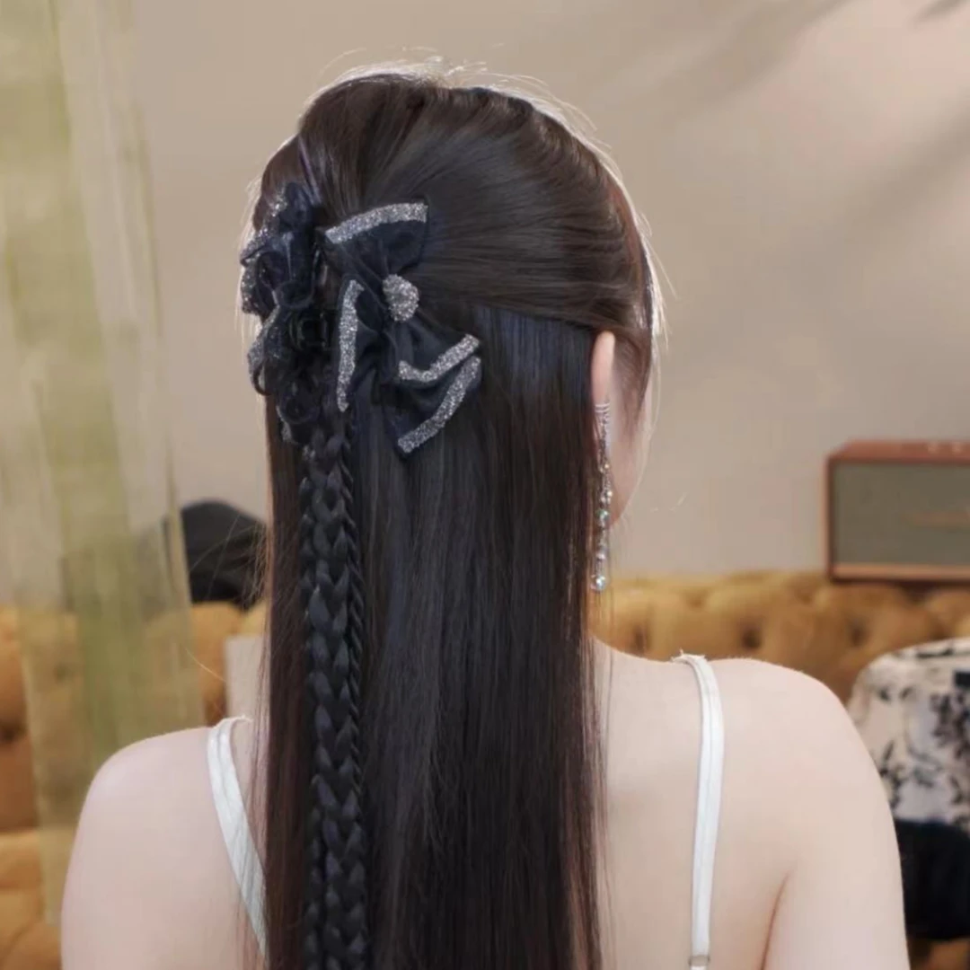 【辫子刘海夹】发夹头饰发夹气质时尚百搭黑色网红轻奢简约韩版优雅