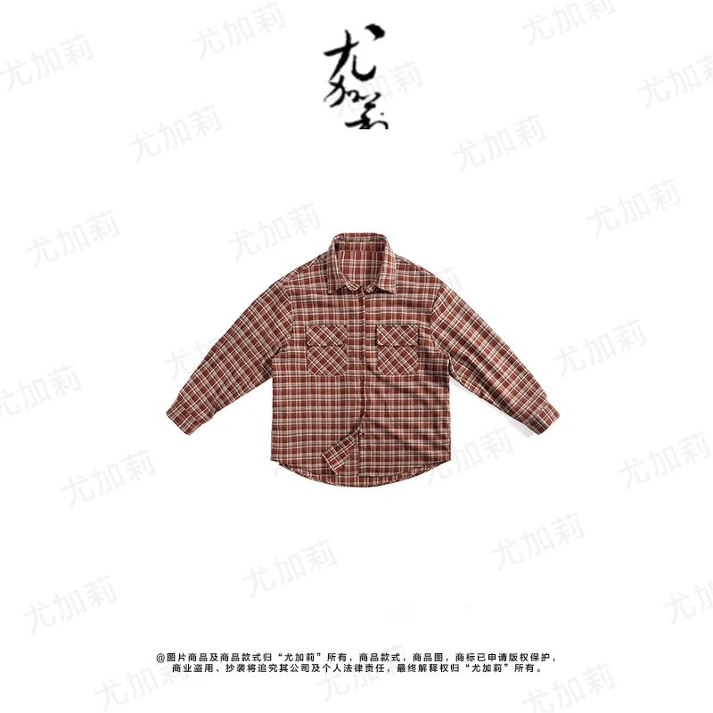 加莉精选【好心情】年味格子衬衫 分码