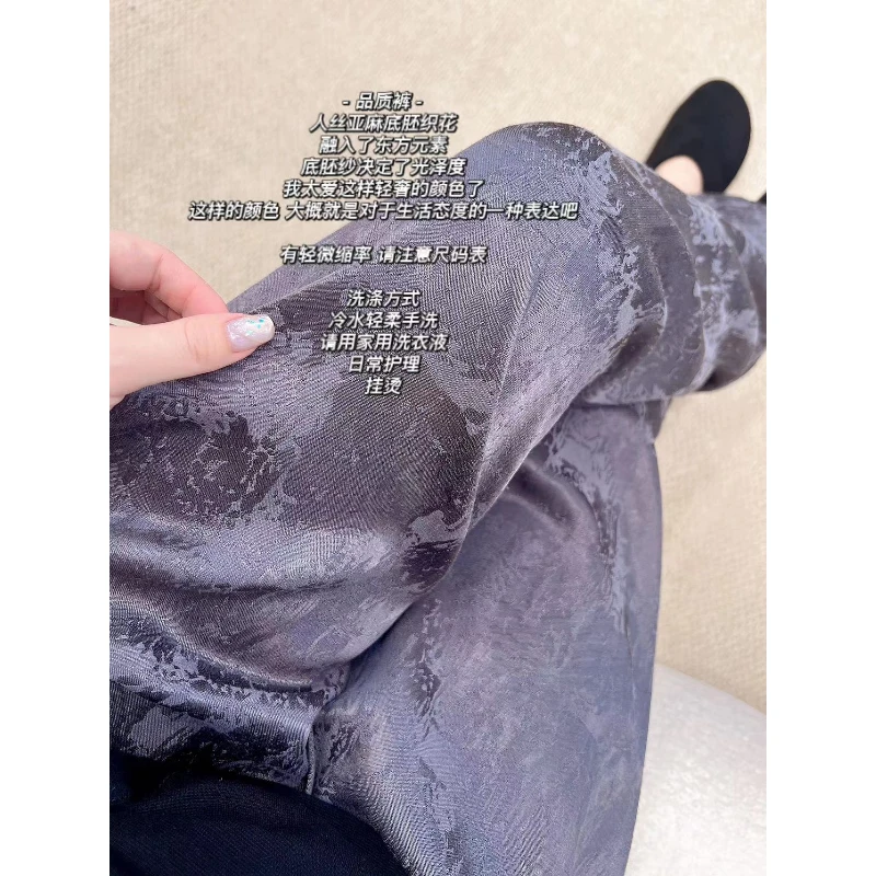 加莉精选【品质裤】东方元素人丝亚麻裤 分码