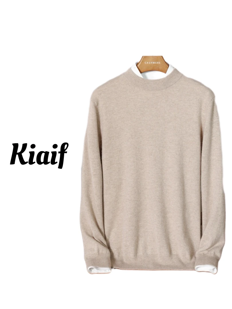 男士 半高100纯山羊绒秋冬新款秋冬打底商务羊绒衫